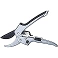 MEPEREZ Adjustable Germany Pruners, Arthritis Weak Hand Snips, Work 3 Times Easier, 1-Inch Cut Capacity Garden Clippers, Ergonomic handle, Rust resistant, high strength steel, Sharp
