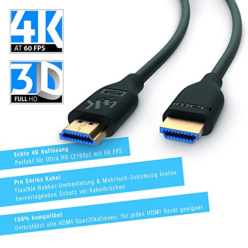 Sentivus Pro 4K HDMI Kabel 0,5m – UHD / HDR bei 60Hz ohne Ruckler (HDMI 2.0b und abwärtskompatibel – High Speed with Ethernet) - 2