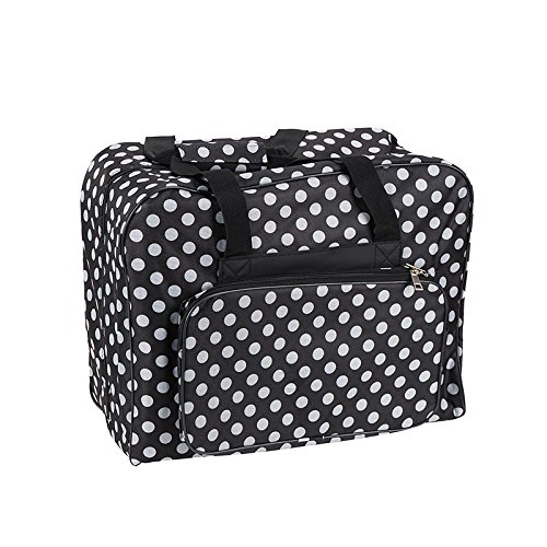 Preisvergleich Produktbild Nähmaschinen Tasche (schwarz / weiß gepunktet)