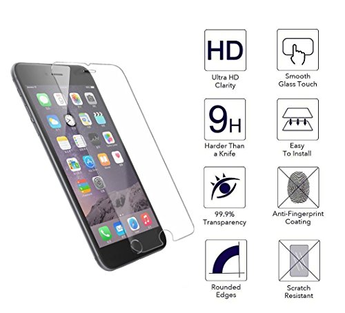 Leisial 3 Stück Glas Schutzfolie für iPhone 6 6S Panzerglas Displayschutzfolie 3D Touch Kompatibel 9H Härtegrad Full HD Transparenz Anti-Öl Kratzer Blasen und Fingerabdruck - 2
