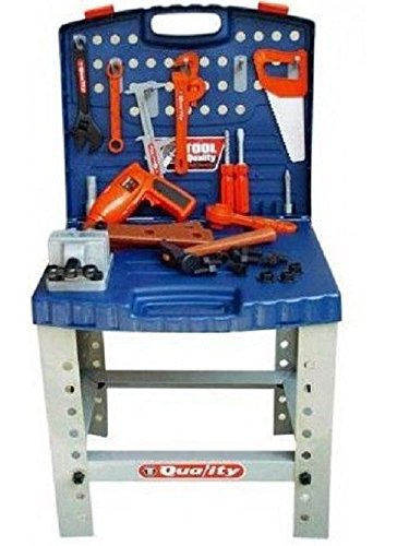 Kid's 69 Piece Pretend Play Portable or Stand-up Tool Kit and Workbench / Toys Game Play Kids Childrens Child Toddler Baby Cool Activity Educational Creative Fun Special Unique Devlopment Developmental Friends Boys Girls Present Latest Newest Learning Outdoor Indoor Room Home House Easy Coolest Hands Smart Motoric Classic Constructions Preschool Popular Large Little Small Big