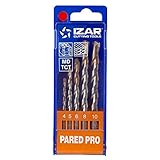 Calidad profesional Izar 30220 Juego Broca Punta Metal Duro Pared Profesional 1886, 5 Piezas,