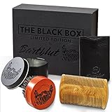 BARTBLUT Bartbürste und Bartkamm Bartpflege-Set für...