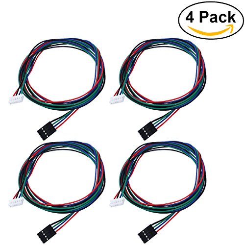 UEETEK 4 Stück Bipolar Stepper Motor Kabel 100 cm Lange für NEMA 17 verwendet in Reprap 3D-Drucker CNC-Maschinen - 8