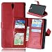 Produktbild JDDRCASE Handy Zubehör Hüllen, Solid Color Premium-PU-Leder-Mappen-Magnetic Buckle Design-Flip Folio Case Schutzhülle Einbau-9-Karten-Slots und Ständer für Sony Xperia C5 Ultra (Farbe : Braun)