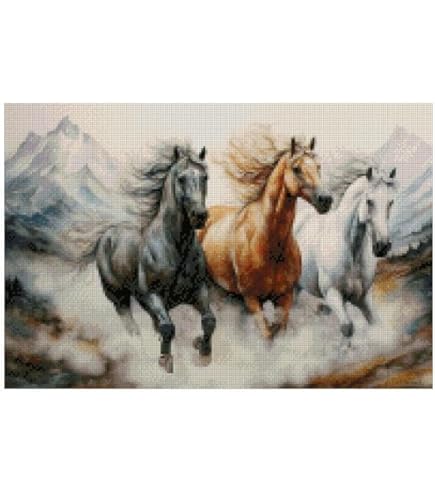 Point De Croix Chevaux – Kits Broderie équitation Et Animaux Majestueux