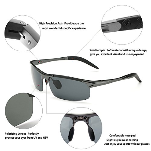 Herren Sportbrille Polarisierte Sonnenbrille Sport Stil Sportsonnenbrille Fahrer Glasses - 2
