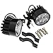 Produktbild 2x 4 LED Motorrad Roller Vorne Scheinwerfer Auto LKW SCHWARZ 12W 12V