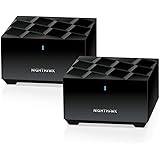 Netgear MK62 WiFi 6 Mesh AX-WLAN-systeem (tot 250 m² dekking voor meer dan 25 apparaten, set van 2 mesh router + mesh repeate