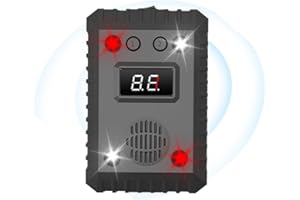 CGEAMDY Vehicle Mouse Repeller, Ultrasonic Marten Repellent, Marten Repellent Car with Flashing Light, High-Frequency Ultrasonic Marten Repellent Battery Operated, For Garden, Car Garage, House