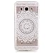 Produktbild KSHOP TPU Silikon Hülle für Samsung Galaxy J5(2016)J510 Handyhülle Schale Etui Protective Case Cover dünn mit Drucken Muster - indisches Heilige Blume Mandala Weiß