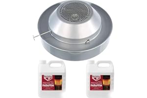 Trendi Large 4.5L Paraffin Super Warm Heater with 4/8L Oil Single Burner Warmer Greenhouse Green House Plant Seeding Garden Oil Lamps Paraffin Oil (Round Paraffin + 8L Premium Paraffin Oil)