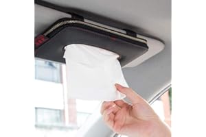 MACHSWON Porte-mouchoirs de voiture, porte-serviettes en cuir synthétique pour siège arrière de voiture avec fermeture éclair à suspendre (noir)