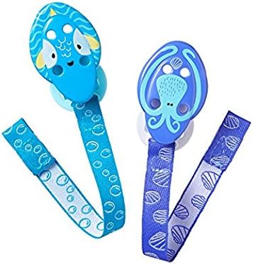 Closer to Nature Soother Holders 2pack 0m+ (sea)