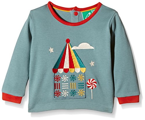 Little Green Radicals Unisex Baby Grandma's House Applique T-Shirt, Blue, 6-9 Months