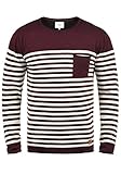 longsleeve rot blau gestreift Dieser klassische Herrenpullover von REDEFINED REBEL aus hochwertiger Baumwolle ist super angenehm zu tragen.