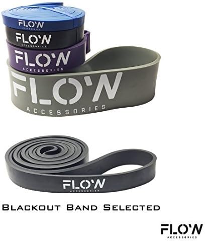 Resistance Bands - Pull Up Bands - Powerlifting - Loop Workout Bands - Travel Exercise Bands - Fitness Bands - Cross Fit Bands - (Premium Quality Exercise Bands for Gym, Muscle Building, Strength, Speed, Pull Ups, Recovery and Travel) by Flow Accessories™