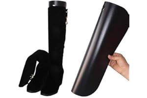 BAMBOOPACK 2 Pares de 16 Pulgadas de plástico Negro, árboles de Arranque, Insertos en Forma de Modelado, Soporte automático, Herramienta de moldeo Alto, Bota Corta hasta la Rodilla, Soporte para Botas Unisex