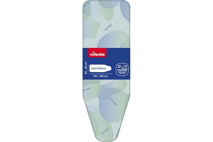 Vileda Funda de Recambio para Tabla de Planchar Premium 2 en 1, Tamaño Universal Ajustable, Triple Capa, QuickFIX, 110 a