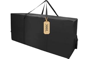 APKOL Grand Sac de Rangement Vetement 300L,118x55x46CM Grand XXL Sac de Voyage Zippée Surdimensionné en Oxford Transport Storage Bag pour Couette,Closet Organizer,Noir