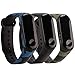 Produktbild Moretek für Xiaomi Mi Band 3 Armband,Silikon Wasserdichtes Ersatz-Armband Ersatzband Bracelet für Xiaomi Mi Band 3 Fitnessarmband Zubehör (Black/BlueCamo/GreenCamo 3pcs)