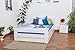 Produktbild Einzelbett/Stauraumbett"Easy Möbel" K6 inkl. 2 Schubladen und 1 Abdeckblende 140 x 200 cm Buche Vollholz massiv weiß lackiert