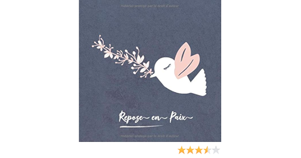 Repose En Paix Condoleances Livre Livre D Accompagnement Pour Les Parents La Famille Et Les Personnes En Deuil Pendant La Commemoration L Hopital Ou Les Funerailles Dire Au Revoir Amazon Fr Memoires