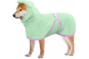 Mosucoirl Absorbant Manteau pour Chien,Serviette pour Chien Bain pour Chien Séchage Rapide Peignoir pour Chien absorbante Serviette Manteau pour Chien Serviette pour Chien