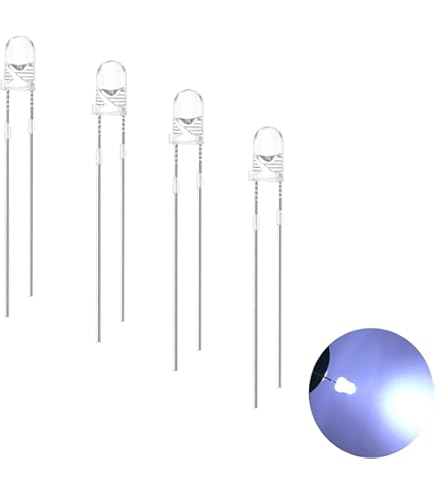 Chanzon 100 stks 3mm Knipperende Blauw LED Diode Lichten 1.5Hz Knipperen (Diffused Lens Frosted Ronde DC 3V 20mA) Heldere Verlichting Lamp Lampen