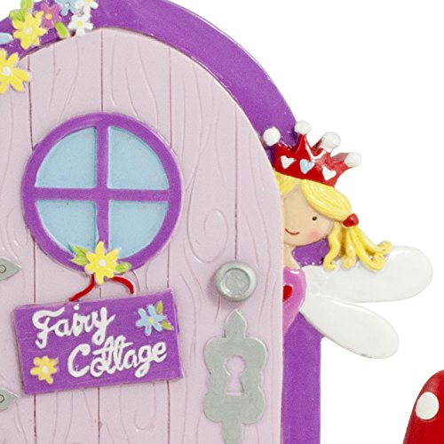 Magische Fee Tür & Fenster Deko Set – Garten Deko für Kinder – Rosa Wichteltür – Lucy Locket - 3