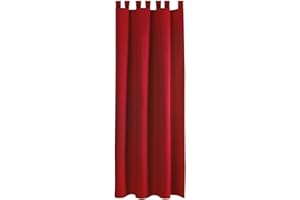 BESTLIVINGS Rideau décoratif rideau occultant micro satin, Polyester, rot - salsa, 140x145cm