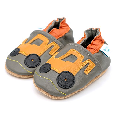 Weiche Baby und Kleinkind Lederschuhe – Jungen – Fahrzeuge - 4