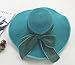 Produktbild Brolux(TM) 1 PC Summer Hats For Women Straw Sun Hat Big Bow Ribbon Elegant Lady Folding Sea Beach Hat Large Wide Brim Chapeu Feminino Femme [Light Blue ]