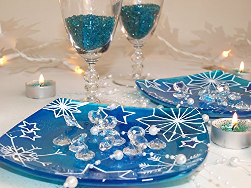Glasmaler 4er Set, 4 Farben Glasmalstifte weiß, schwarz fein, blau und türkis - 2