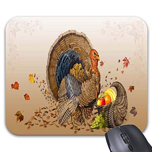Preisvergleich Produktbild Happy Thanksgiving Turkey Mouse Pads Non-Slip Rubber