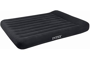 Intex - 66781 - Ameublement et Décoration - Lit Gonflable - 2 Places Larges - Rest Bed Gonfleur Intègre - 220 volts - 203 x 152 x 23 cm
