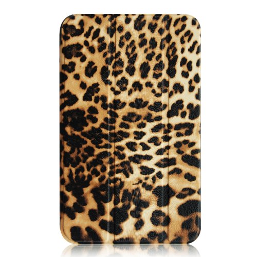 Fintie Samsung Galaxy Tab 4 7.0 Hülle Case – Ultra Schlank Schutzhülle Superleicht Ständer Smart Shell Tasche Etui Cover Für Samsung Galaxy Tab 4 7.0 (7 Zoll) T230 T235 Tablet, Leopard Braun - 8