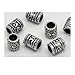 Dreadz Silver Tube Hair Beads x 3
