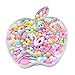 Produktbild Eizur 430 Stück Stringing Perlen Spiel Schnürsystem Perlen Beads Spielzeug DIY Perlenschmuck Schmuck Ketten Armbändern Halskette mit Apfel Form Box für Kinder Typ G