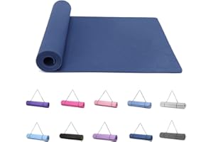 Good Nite Yogamatten Für Frauen Rutschfeste Strukturierte Oberflächen Gymnastikmatte Yoga Matte Dicke 6 mm 10 mm Mit Tragegurt Tpe-Übungsmatte Für Yoga Pilates Gymnastik (183X61cm)