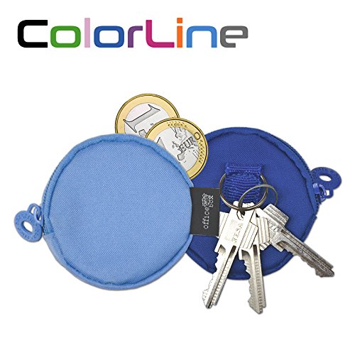 Colorline 58511 - Portatodo Pocket  Estuche Multiuso para Viaje  Monedas  Llaves y Peque  os Objetos  Color Azul Claro  Medidas 20 mm x 75 mm   