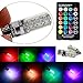 Produktbild SODIAL T10 5050 6SMD RGB 2 PCS LED Multi Farbe Licht Auto Wedge Kfz-Lampen Flash-Fernbedienung