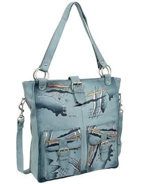 Geschenkset - exklusiver Greenland Nature Schlüsselanhänger + Art & Craft Umhängetasche Handtasche Henkeltasche...