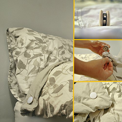 Cama - cama Dotz/edredón cierres magnéticos (paño blanco)