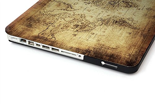 Case MacBook Pro 13 Hülle , Haocoo Vintage Map Design Ultra Slim Dünn Kratzfeste matt rutschfest Hartschale Kunststoff Schutzhülle Snap case für Apple MacBook Pro 13″ Zoll (Modell: A1278) - 5
