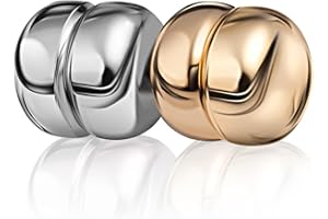 ESSENCE HIJAB Magnetic Hijab Pins: Gold, Silver [2-Pack] [World's Strongest Hijab Magnets]