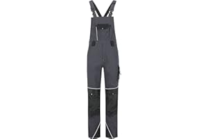 BWOLF Brave Latzhose Herren Arbeitshose Schutz-Latzhose mit Kniepolster-Taschen verstärkt mit 600D Polyester