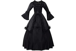 GRACEART Średniowieczna sukienka vintage z rozkloszowanymi rękawami retro renesansowa wiktoriańska księżniczka fantazyjna sukienka