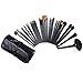 Lychee Beautiful 32pcs Cosmetic Makeup Makeup Brush Set with Free Bag (32Pcs Brown)