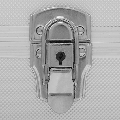 anndora® Werkzeugkoffer 24L Präsentationskoffer Etagenkoffer Silber + Schlüssel - 8